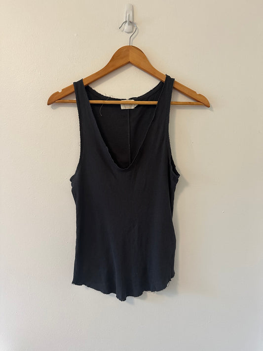 Nation LTD Charcoal Grey Ribbed Tank Top - Size Medium