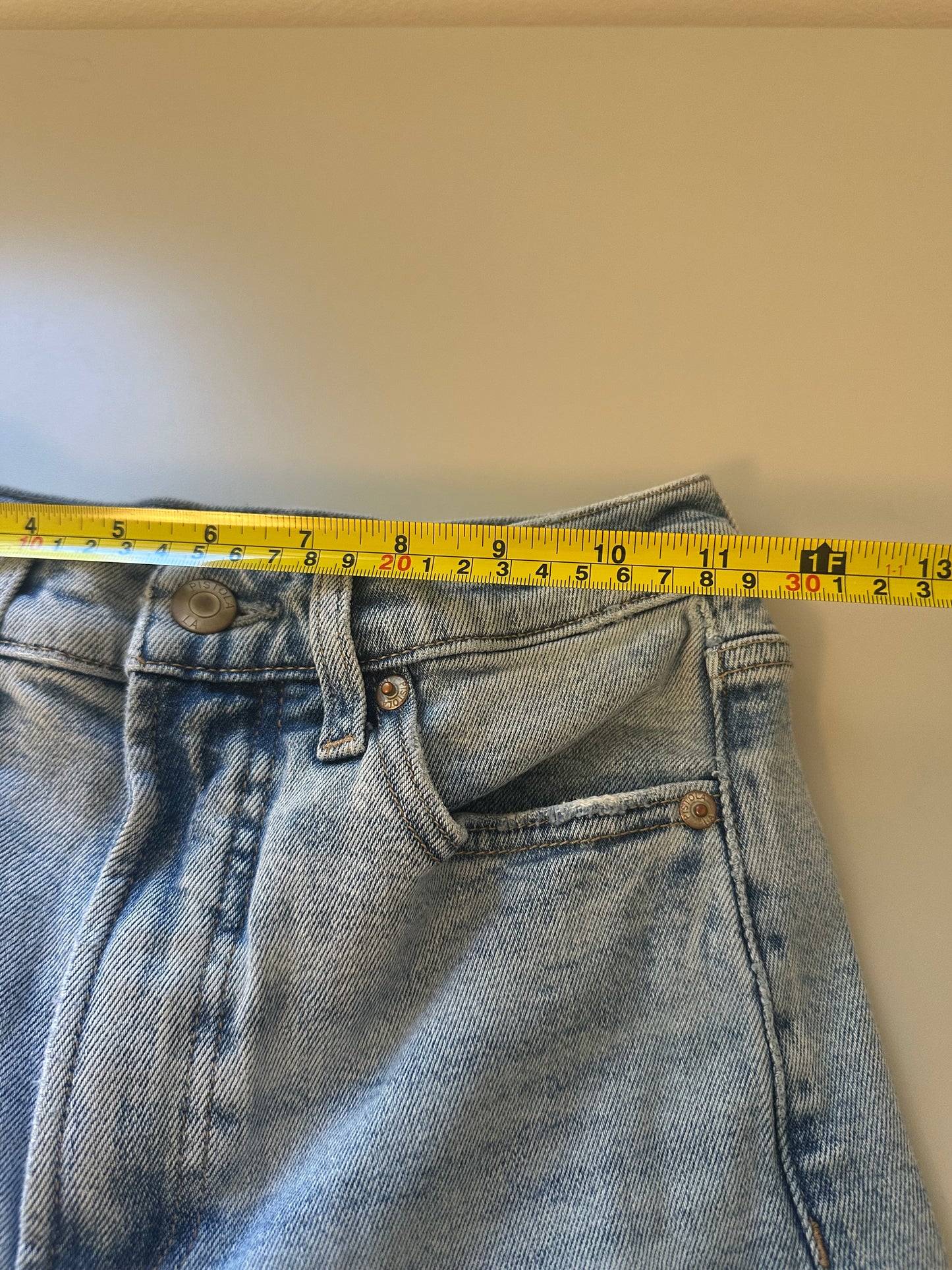 Pistola Lana Cropped Cuffed Wide Leg Relaxed Jeans in Snowcat | Size 25