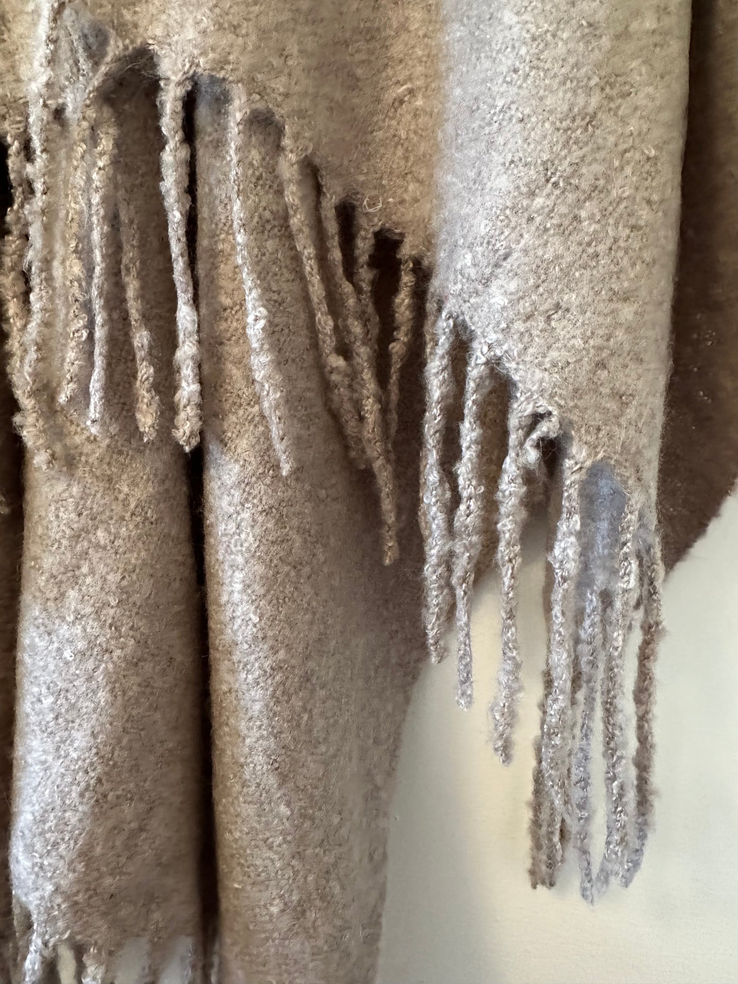 Echo Tan Cozy Fringe Poncho