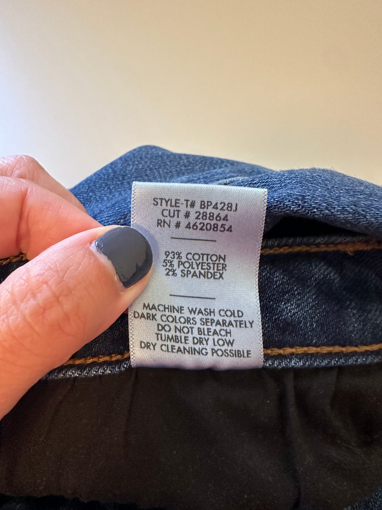 Just Black Vintage Straight Leg Raw Hem Jeans in Deep Blue | Size 26