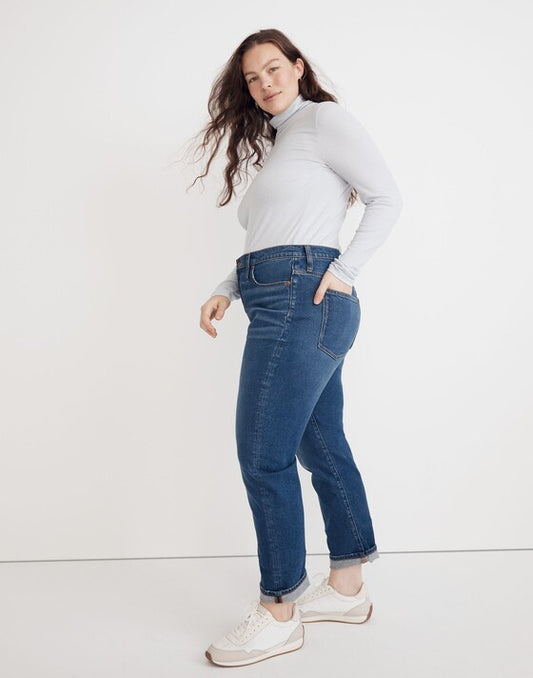 Madewell Women's The Slim High Rise Boy Straight Leg Jeans | Size 33 Tall