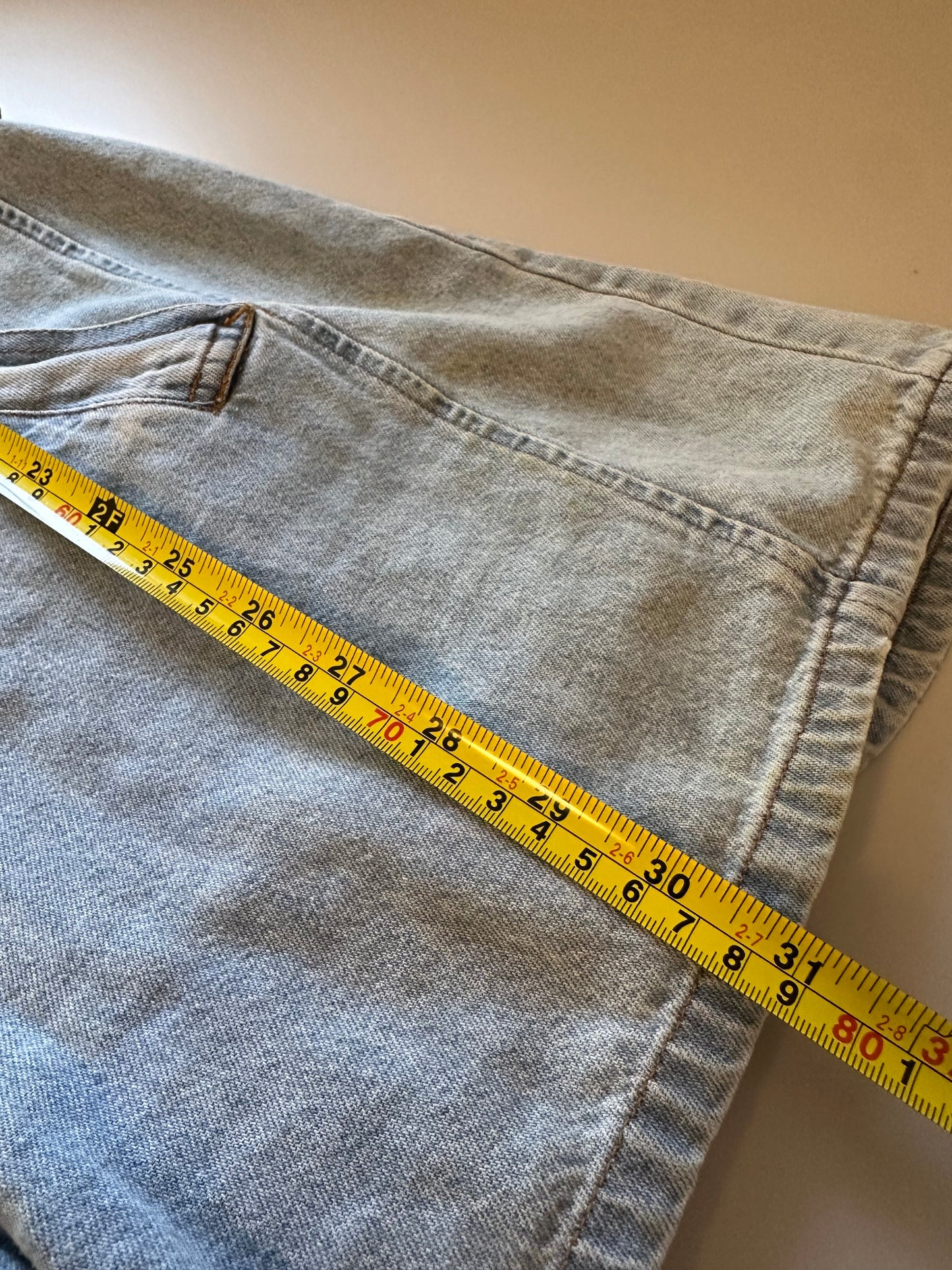 Squeeze Vintage Denim Sleeveless Zip Up Romper | Size Small