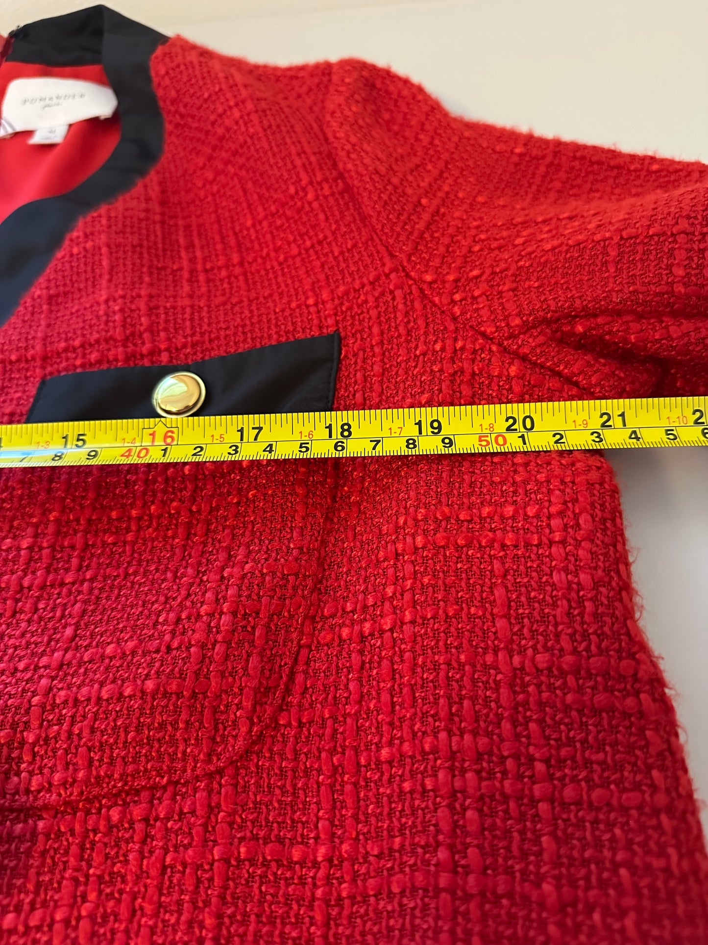 Tuckernuck Pomander Place - Red Tweed Coco Bow Detail Dress | Size Medium