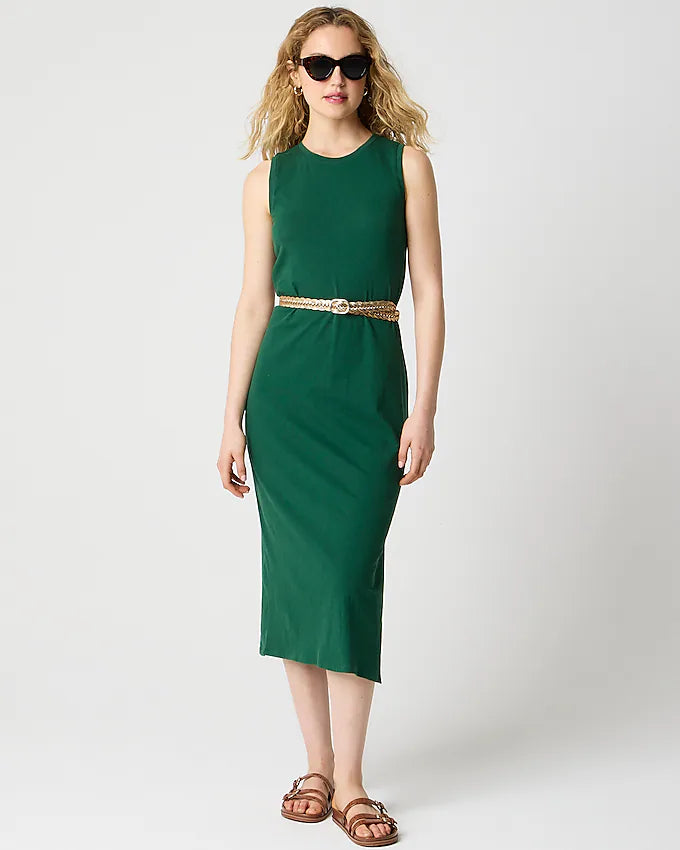 J. Crew Knit Midi Dress in Dark Green - Size Small