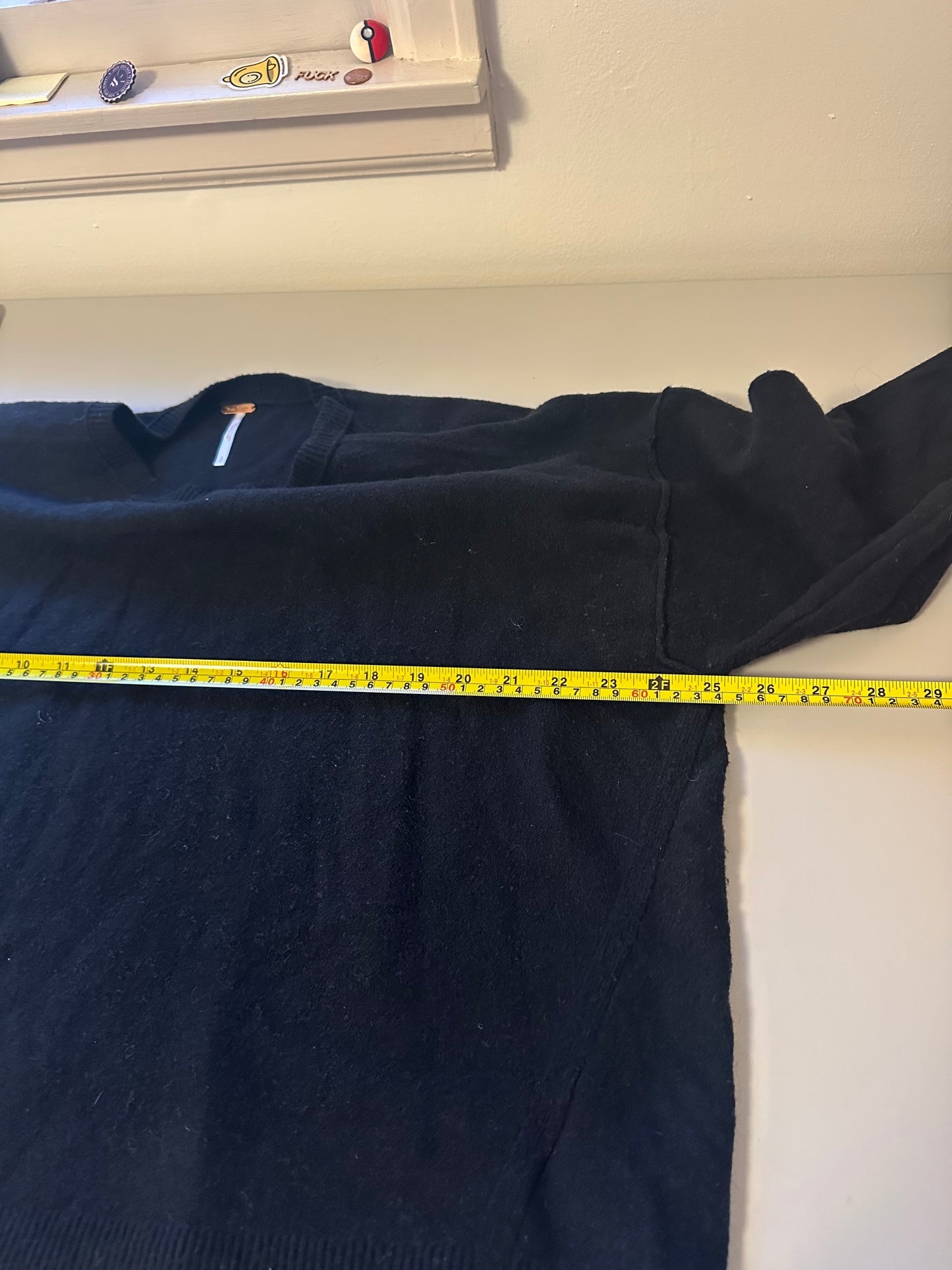 Free People Easy Street Tunic Sweater in Black | Size Small