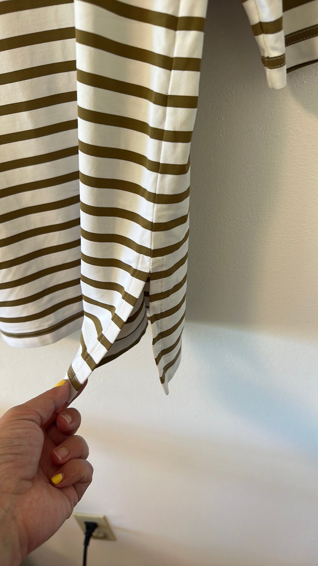 Saint James Phare Boat Neck Striped Tunic with Slits - Size 10