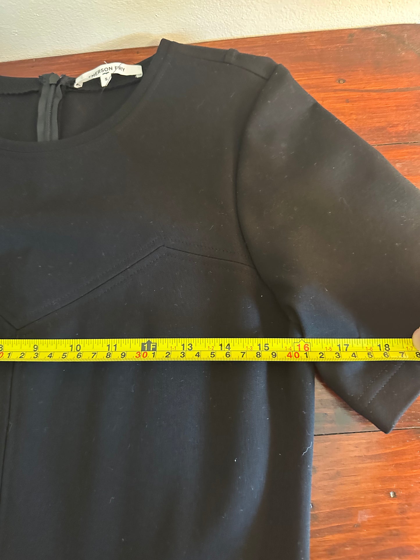 Emerson Fry 60’s Pernille Black Dress in Heavyweight Ponte Fabric - Size Small