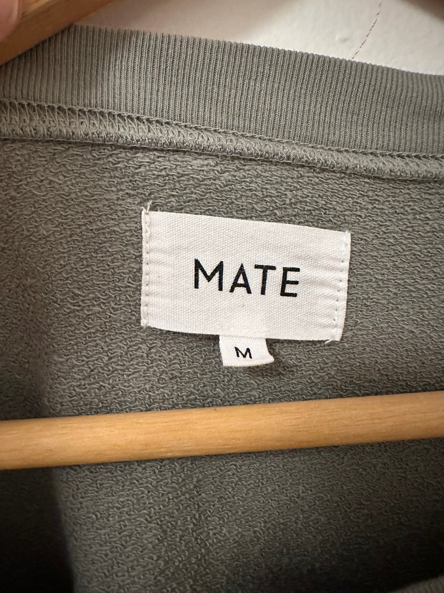 MATE The Label Olive Green Organic Lightweight Terry Raglan Sweatshirt - Medium