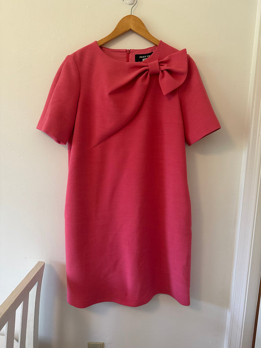 Paule Ka Pink Bow Shift Dress - Size EU 42