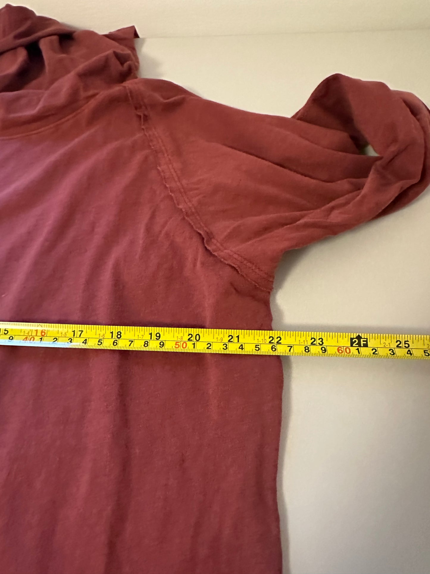 We The Free Red Cowl Neck Long Sleeve T-Shirt - Size XS