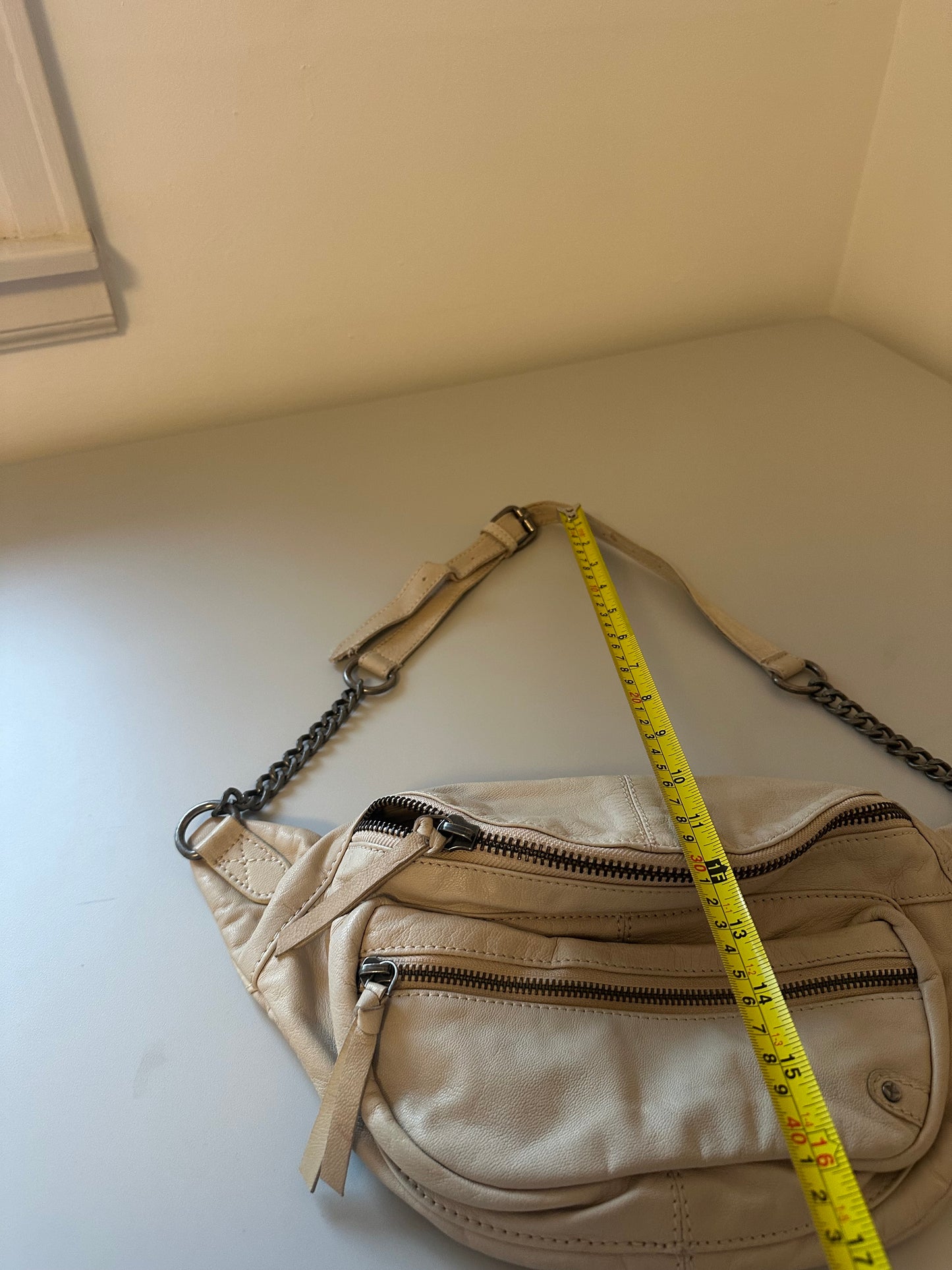 Free People Archer Leather Chain Strap Sling Bag