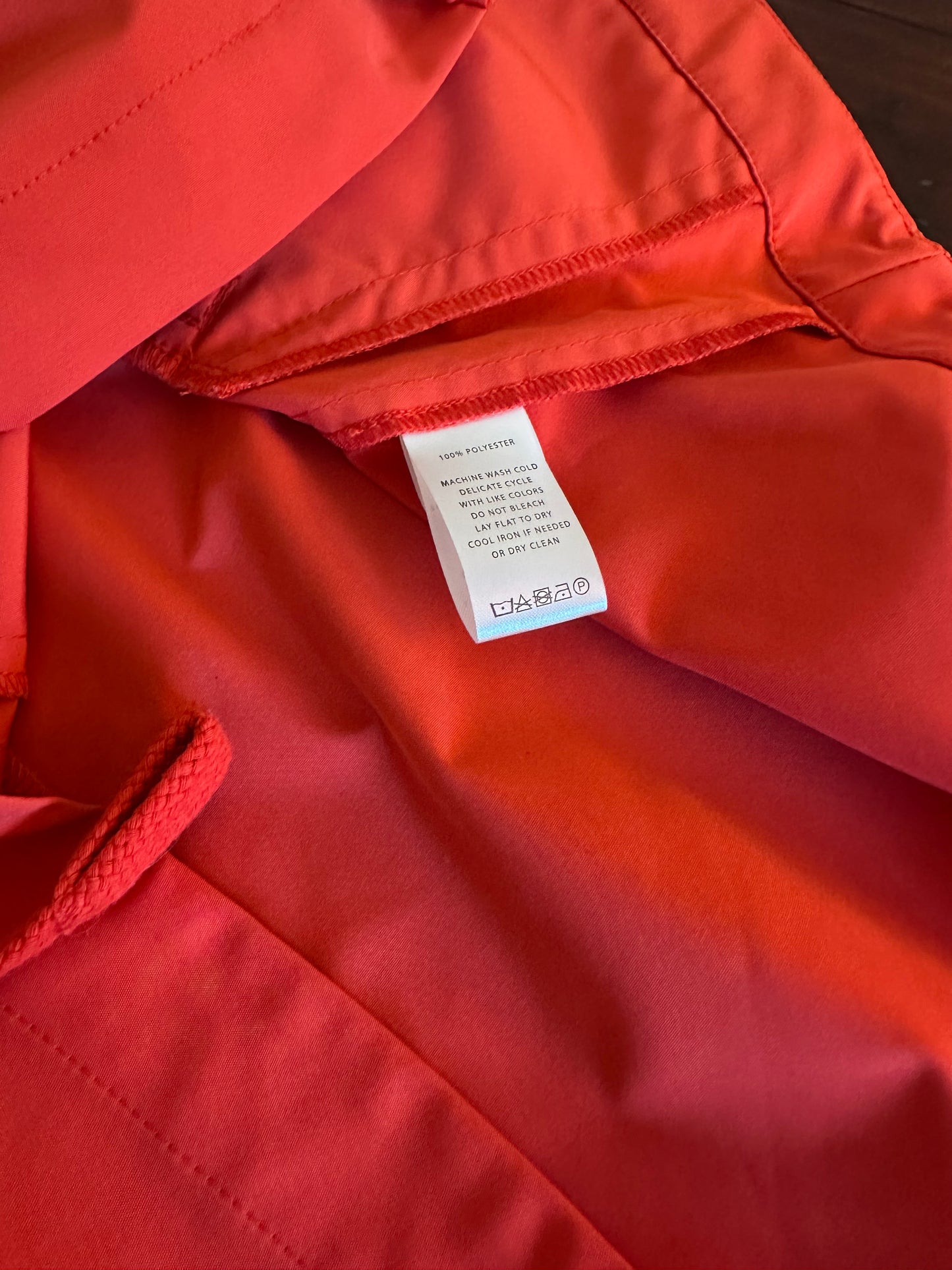 NWT Lilla P Poppy Red Hi Low Anorak Rain Jacket - Size XS