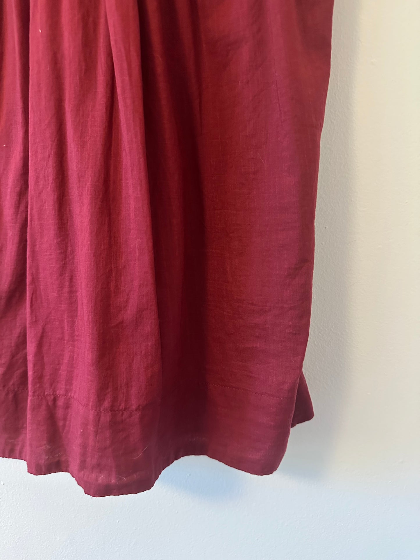 J. Crew Embroidered Burgundy Pom Pom Sleeveless Tank Top - Size 2