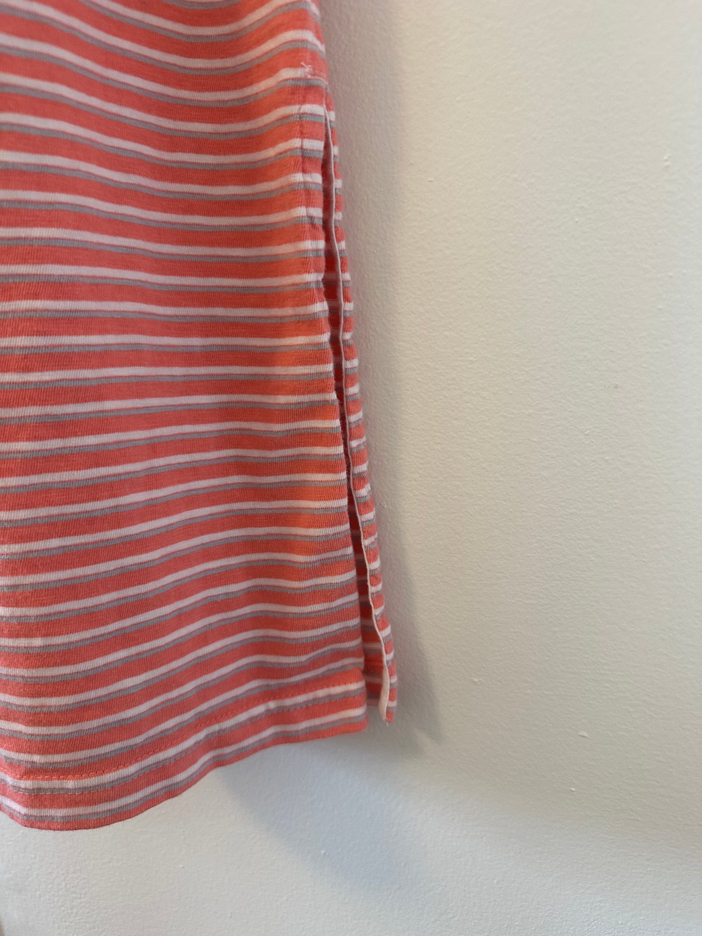 Southern Tide Sun Farer Stripe Crew Neck Sleeveless Side Vent Midi Dress Size Medium