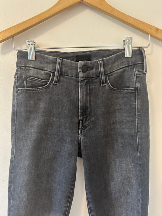 MOTHER The Looker Sacred Slit Ankle Jeans in Dear Mr. Black - Size 24