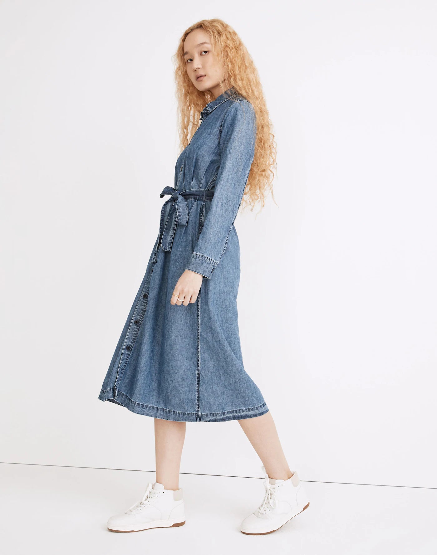 NWT Madewell Tie-Waist Shirtdress: TENCEL™ Denim Edition - Size 10
