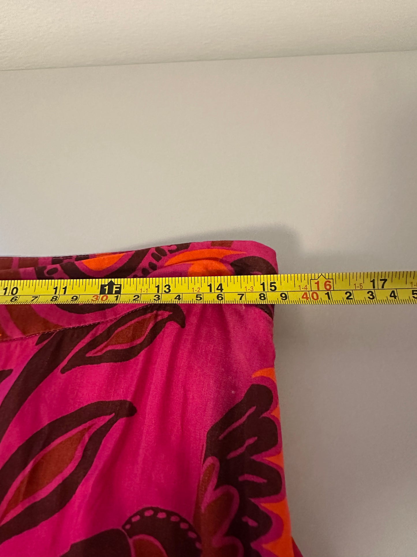 FARM Rio Bold Floral Satin Maxi Skirt | Size Large