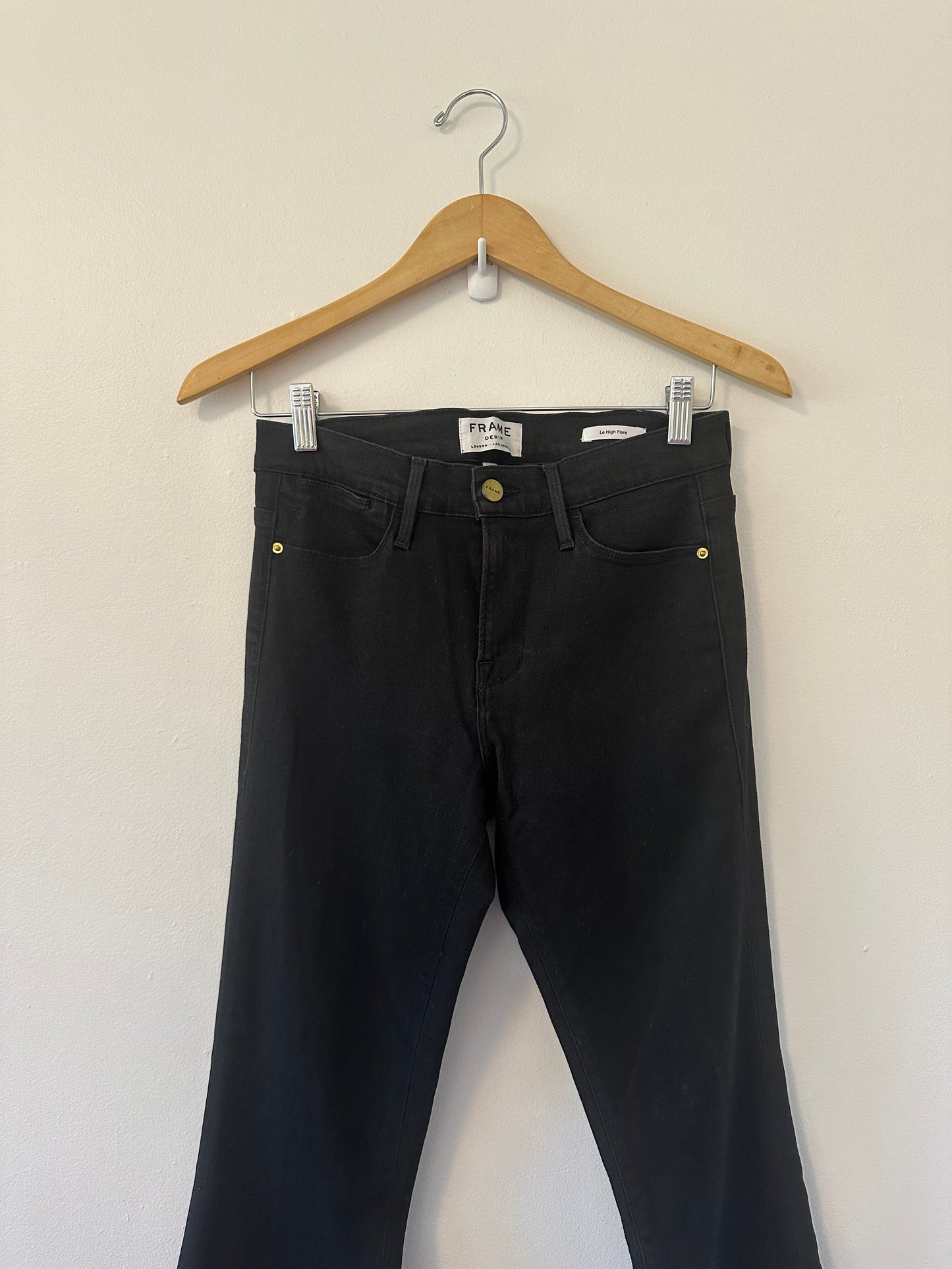 Frame Denim - Le High Black Flare Stretch Jeans | Size 28