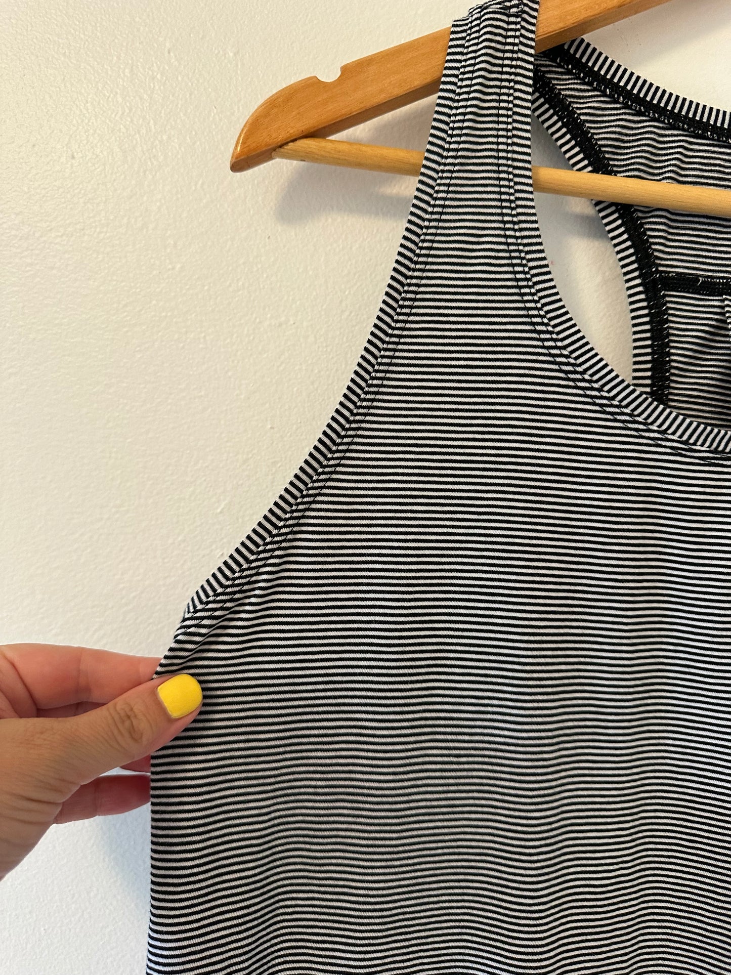 Lululemon Love Tank *Pleated in Black Stripe - Size 10