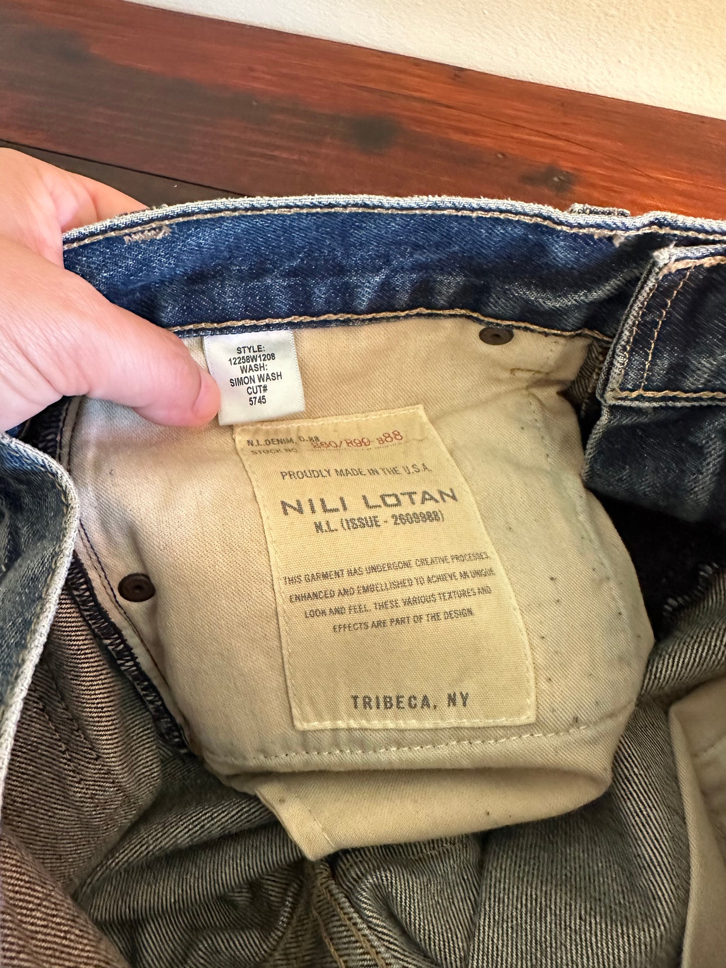 Nili Lotan Yoann Blue Denim Women's Shorts in Simon Wash - Size 25