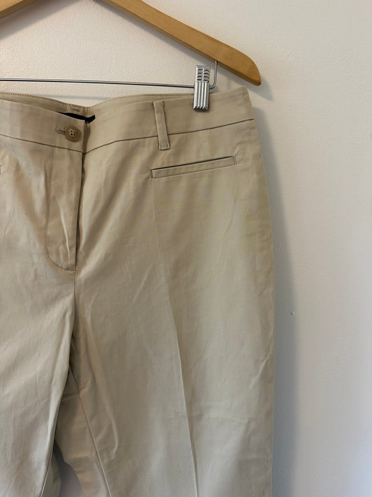 NWT Ann Taylor The Cotton Crop Pant in Soft Khaki - Size 12P