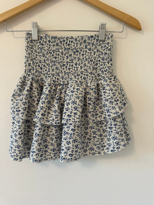 Zara Blue and White Floral Skort - Girls Size 10