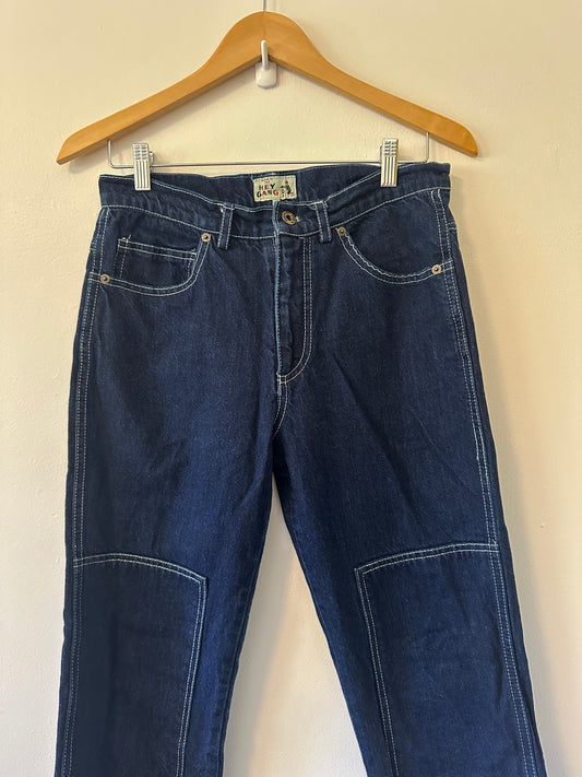 Hey Gang Denim Workpants Blue Straight Leg Women's Jeans | Size 1