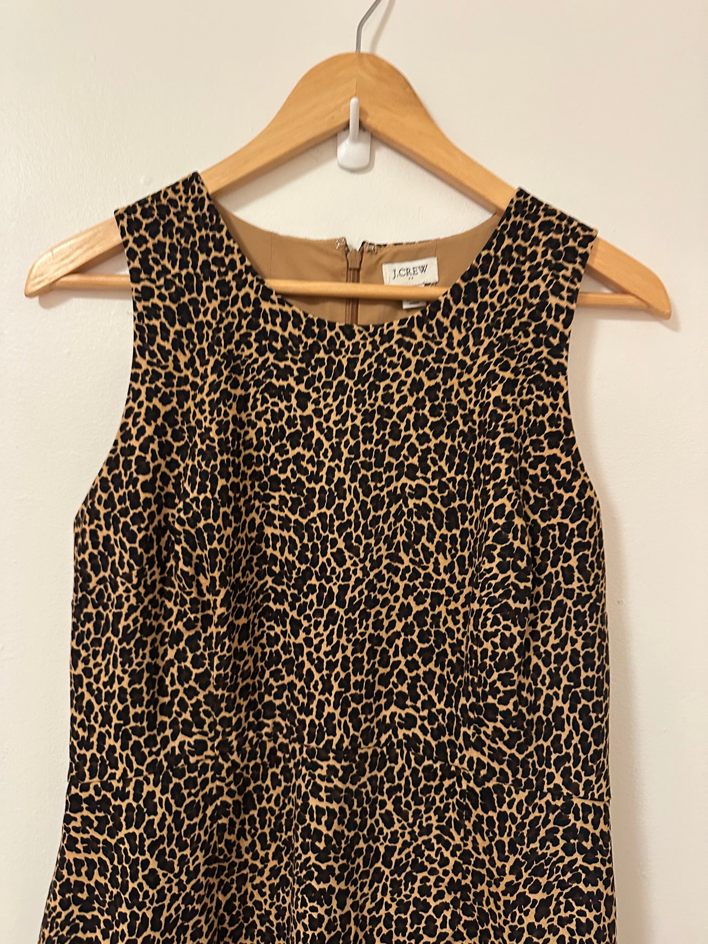 J. Crew Leopard Print Midi Shift Dress | Size 4
