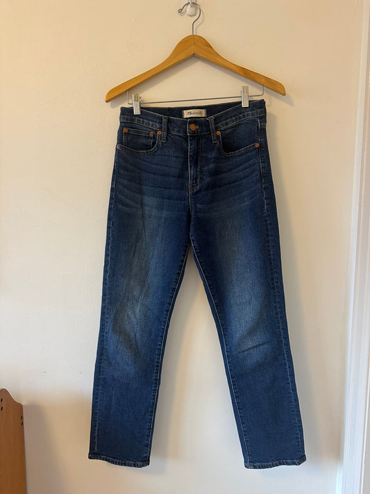 Madewell Cruiser Straight Leg Medium Wash Jeans With Stretch | Size 27
