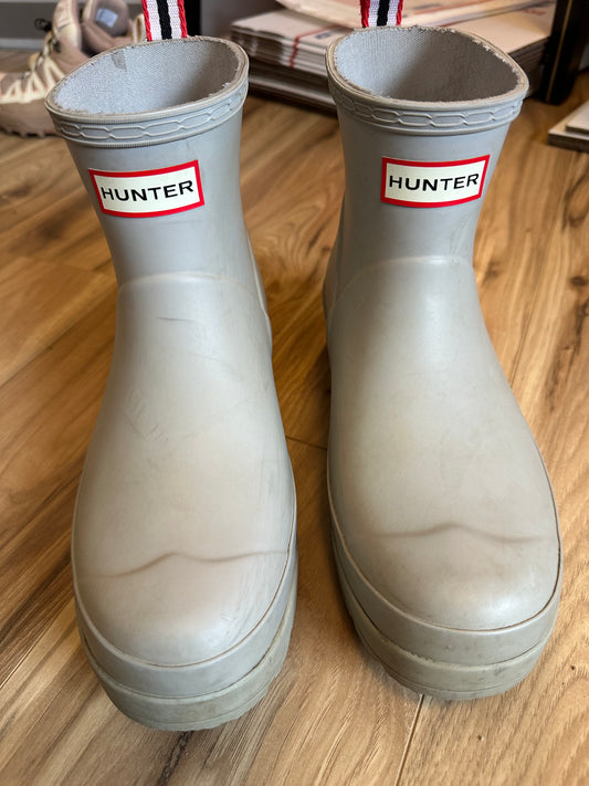 Hunter Women's Original Play Short Rain Boots in Gray - Size UK 6 / US 8