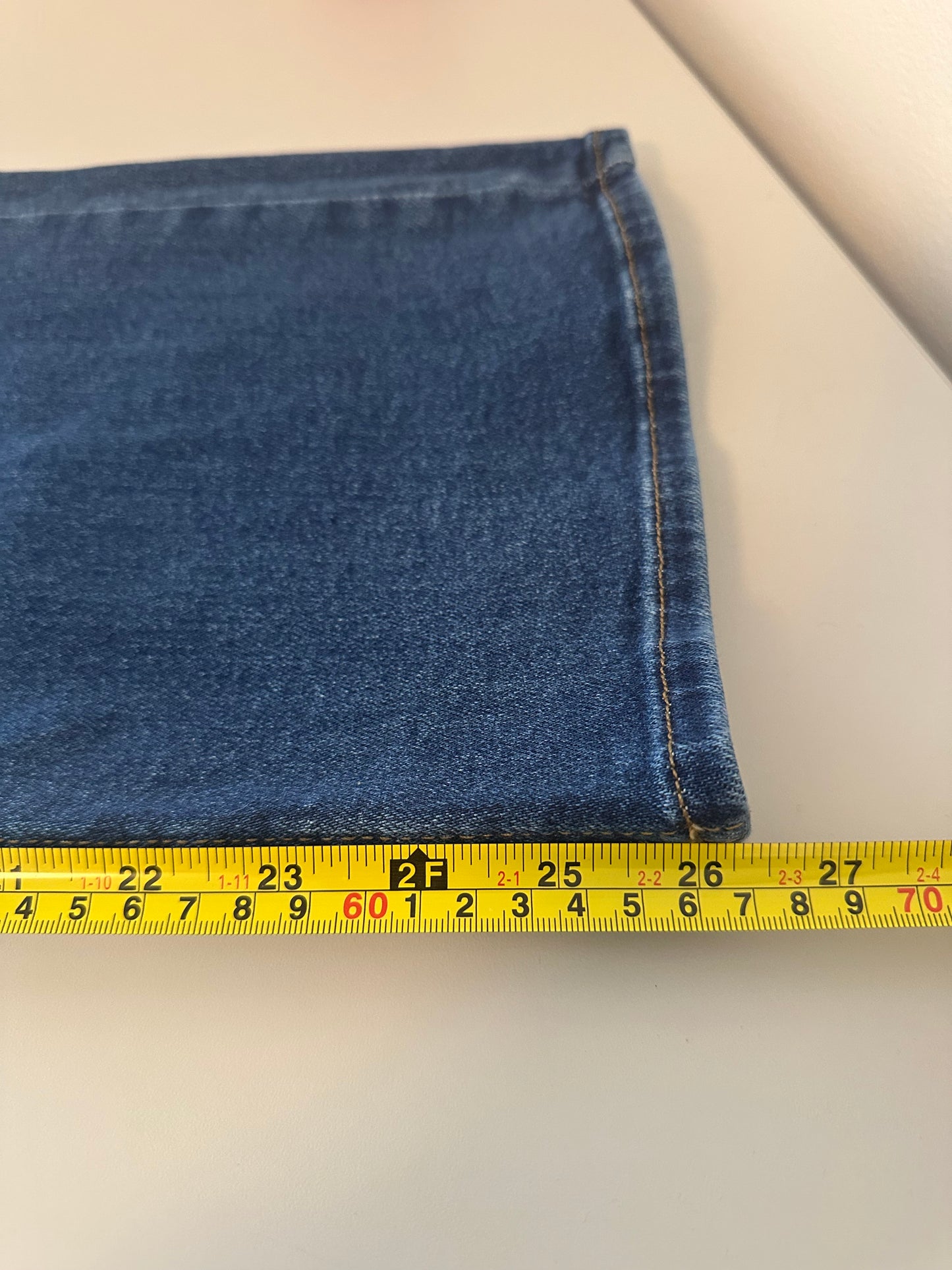 Just Black Dark Blue Wide Leg Stretch Jeans | Size 28