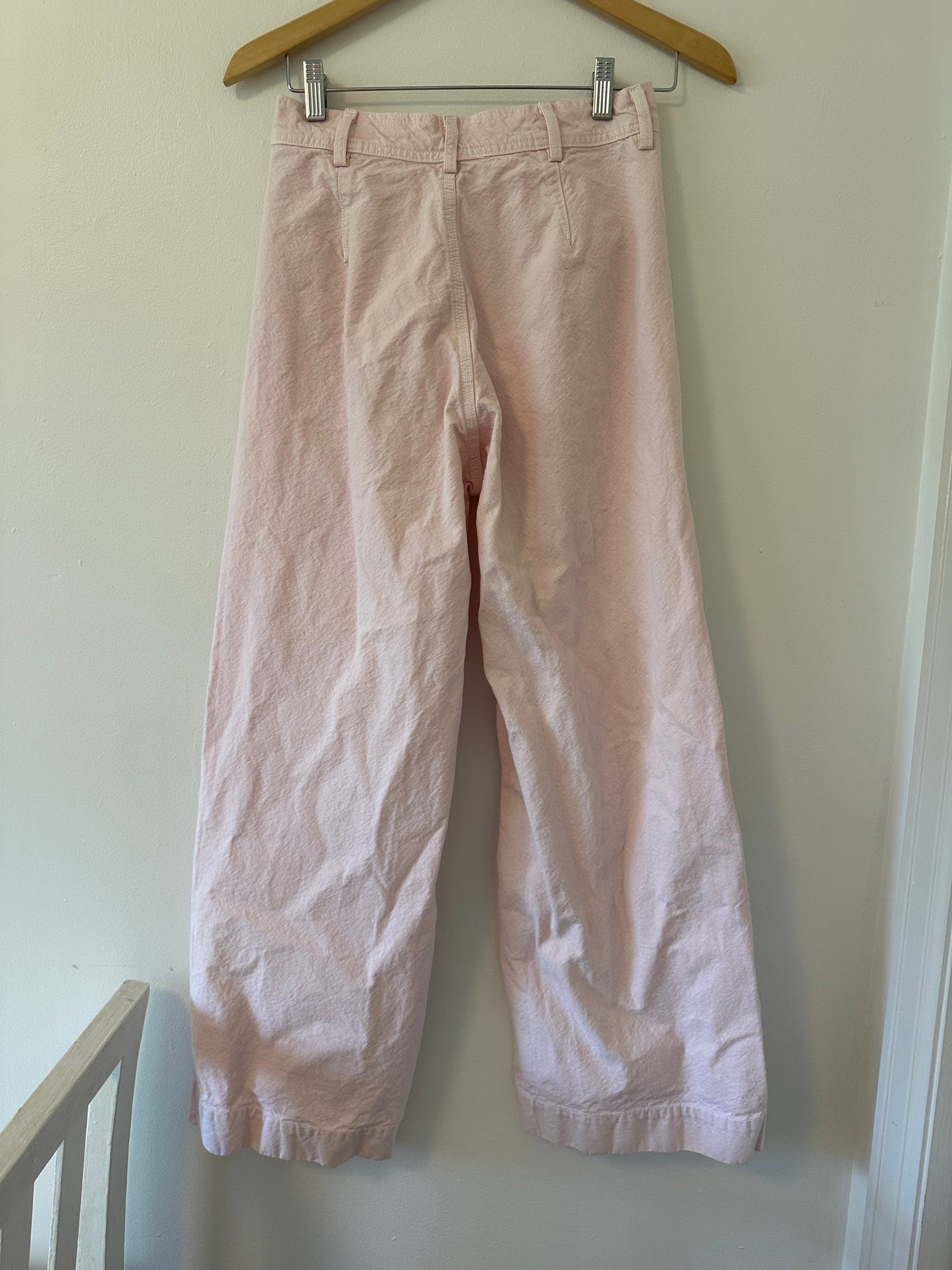 Jesse Kamm Women's Pink Wide-Leg Sailor Pants Size 6