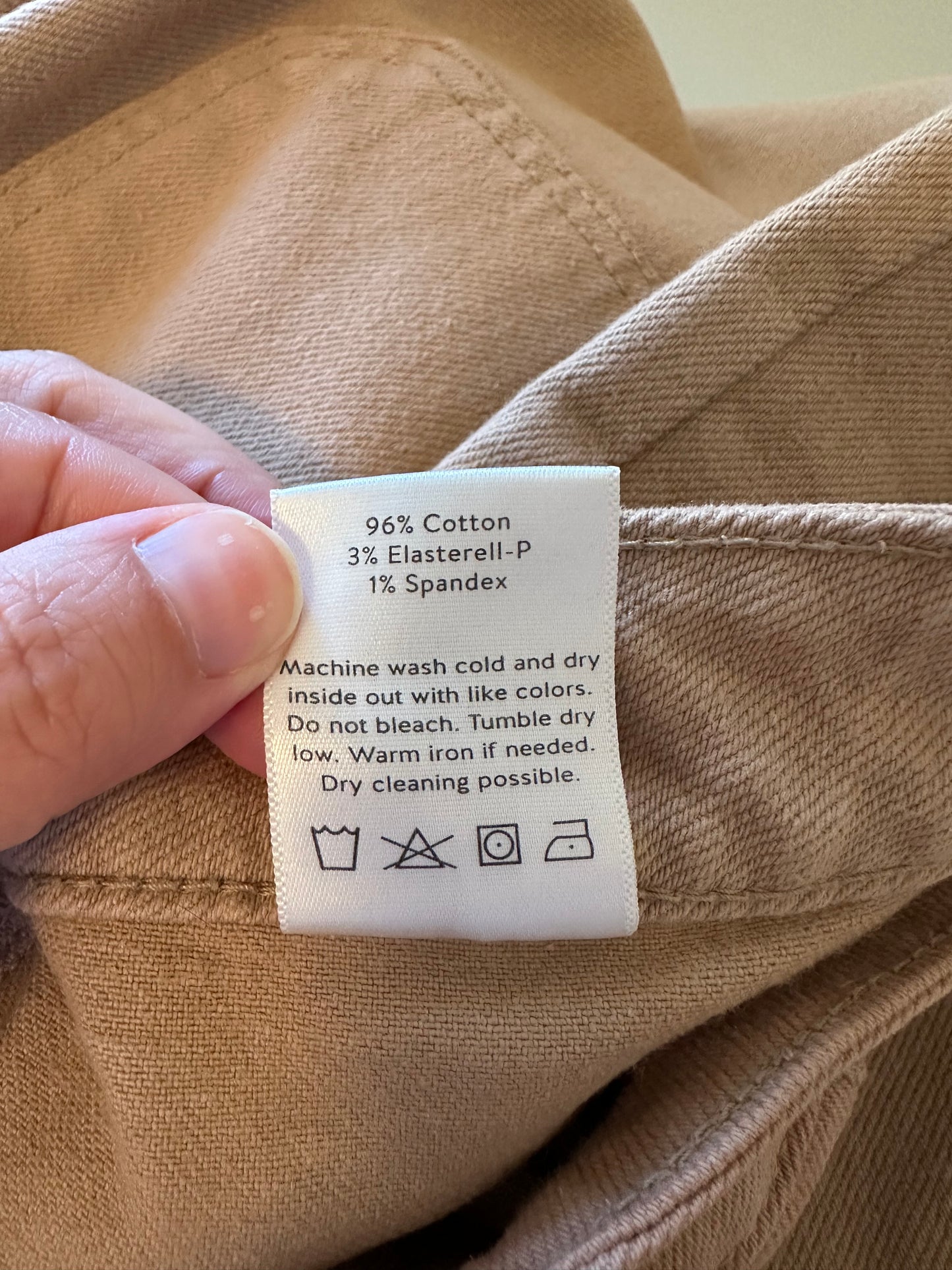 Just Black Light Brown Patch Pocket Denim Wide Leg Pants | Size 27