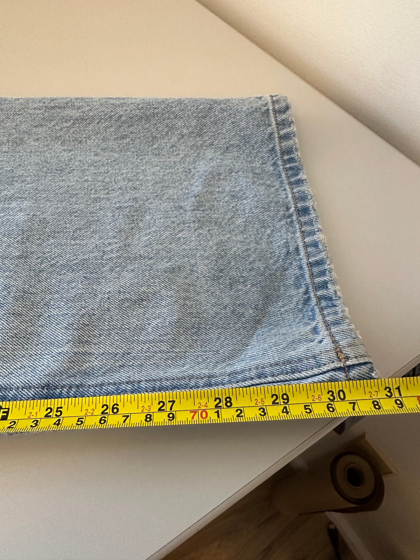 Just Black Light Blue Wide Leg Cotton Denim Jeans | Size 27