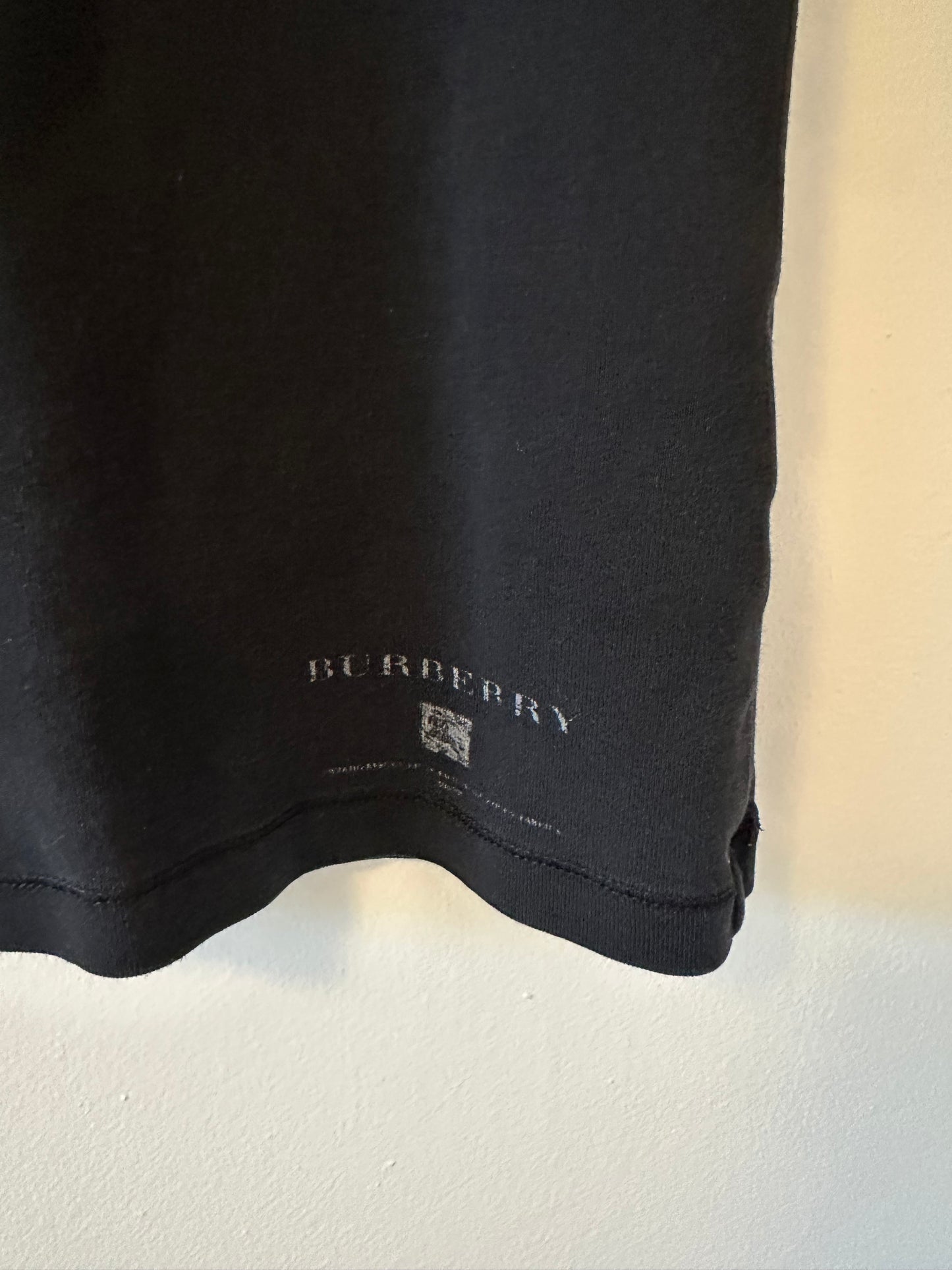 Burberry Brit Black 3/4 Sleeve Crew Neck T-Shirt - Size XS