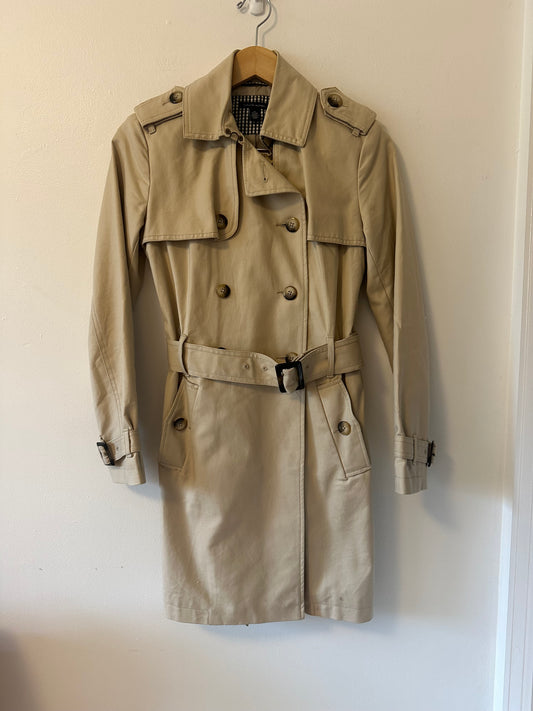 Tommy Hilfiger Classic Beige Trench Coat | Size XS