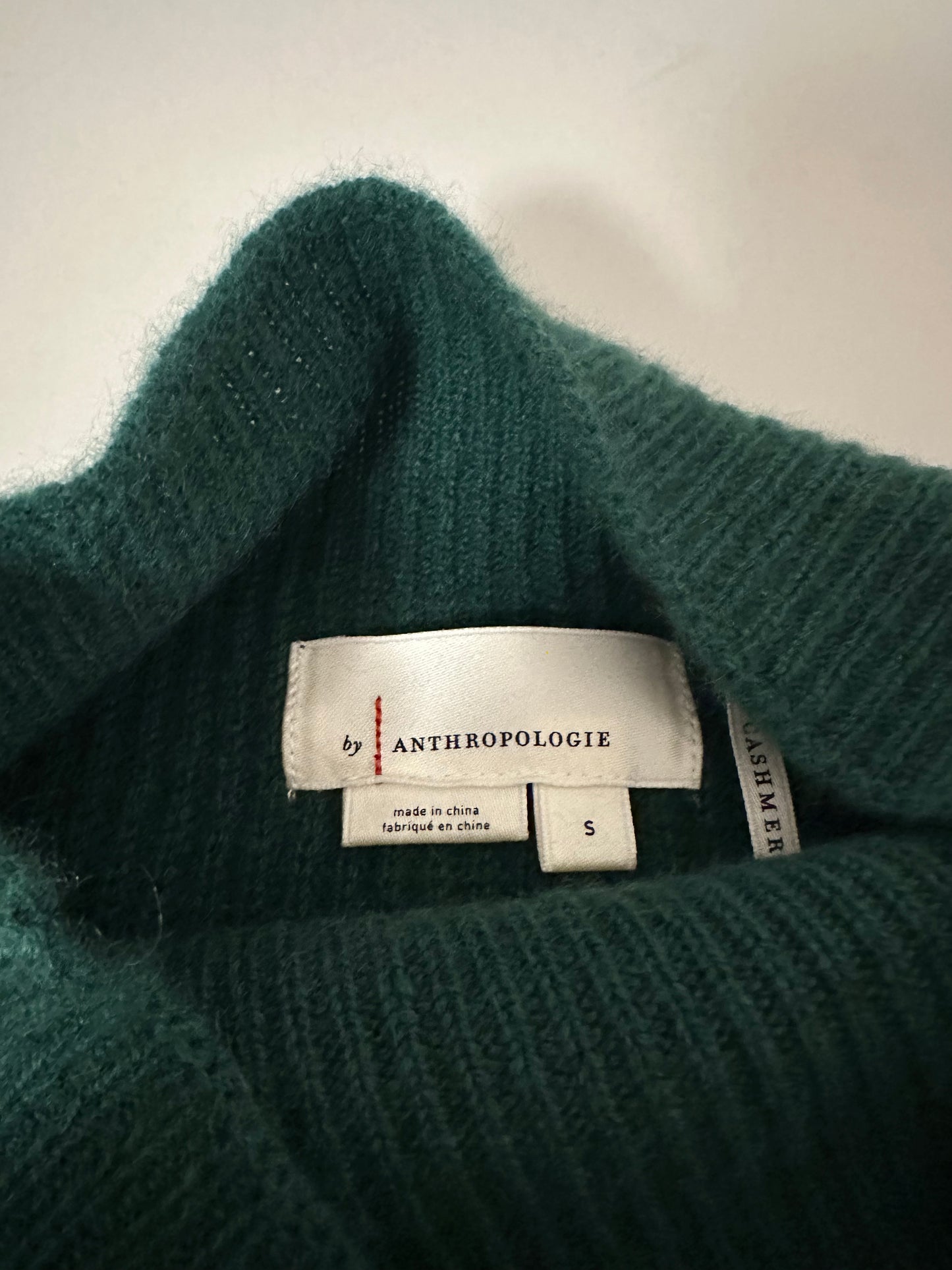 Anthropologie Enzo Oversized Ribbed Cashmere Sweater Vest in Green | Size Small