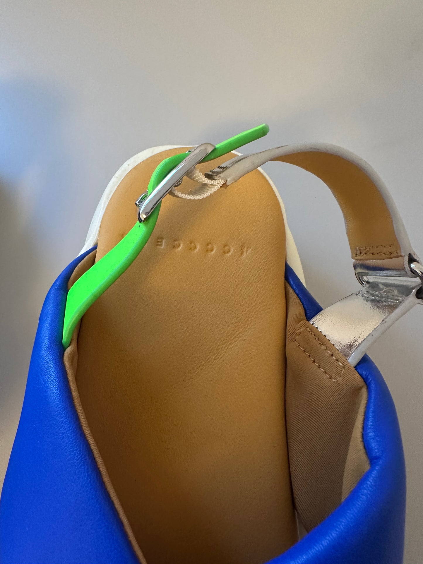 4CCCCEES Mellow Moa Platform Slingback Sandal in Blue | Size 39