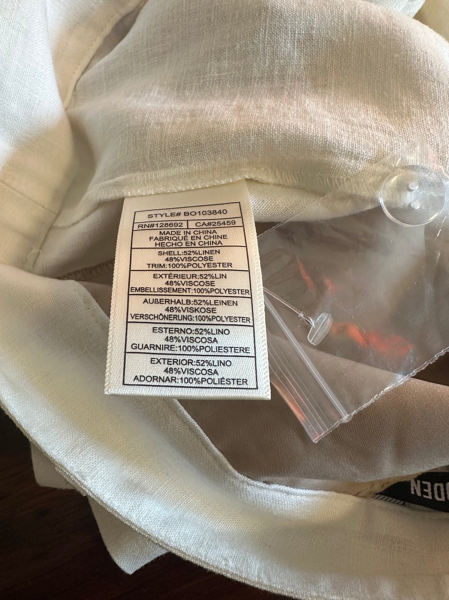 Steve Madden White Imelda Linen Blend Shorts Size Medium