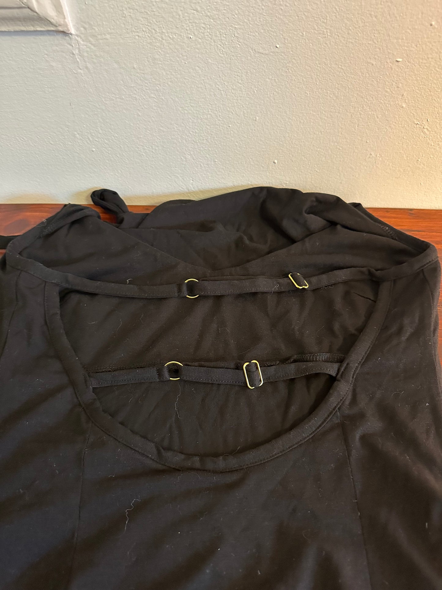 NWT Aym Girlfriend Black Bamboo Mini Dress - Size Medium