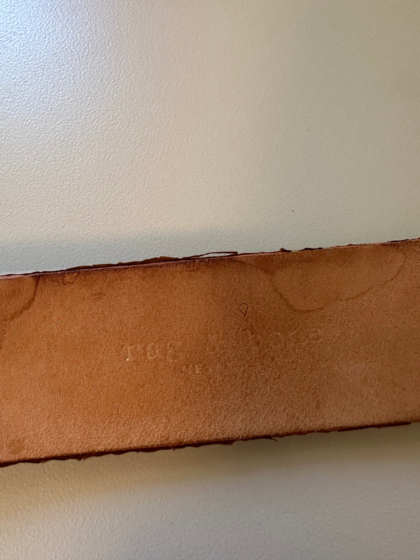 rag & bone Tan Suede Belt with Gold Buckle