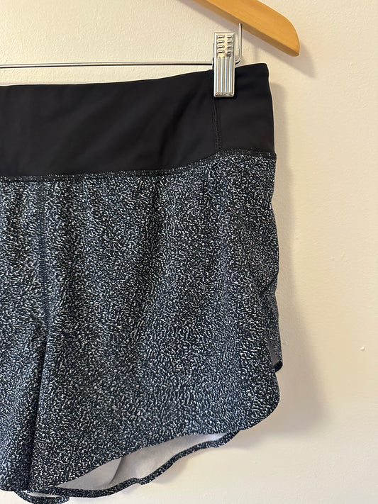 Athleta Run With It Women's Black and Gray Athletic Shorts | Size Small