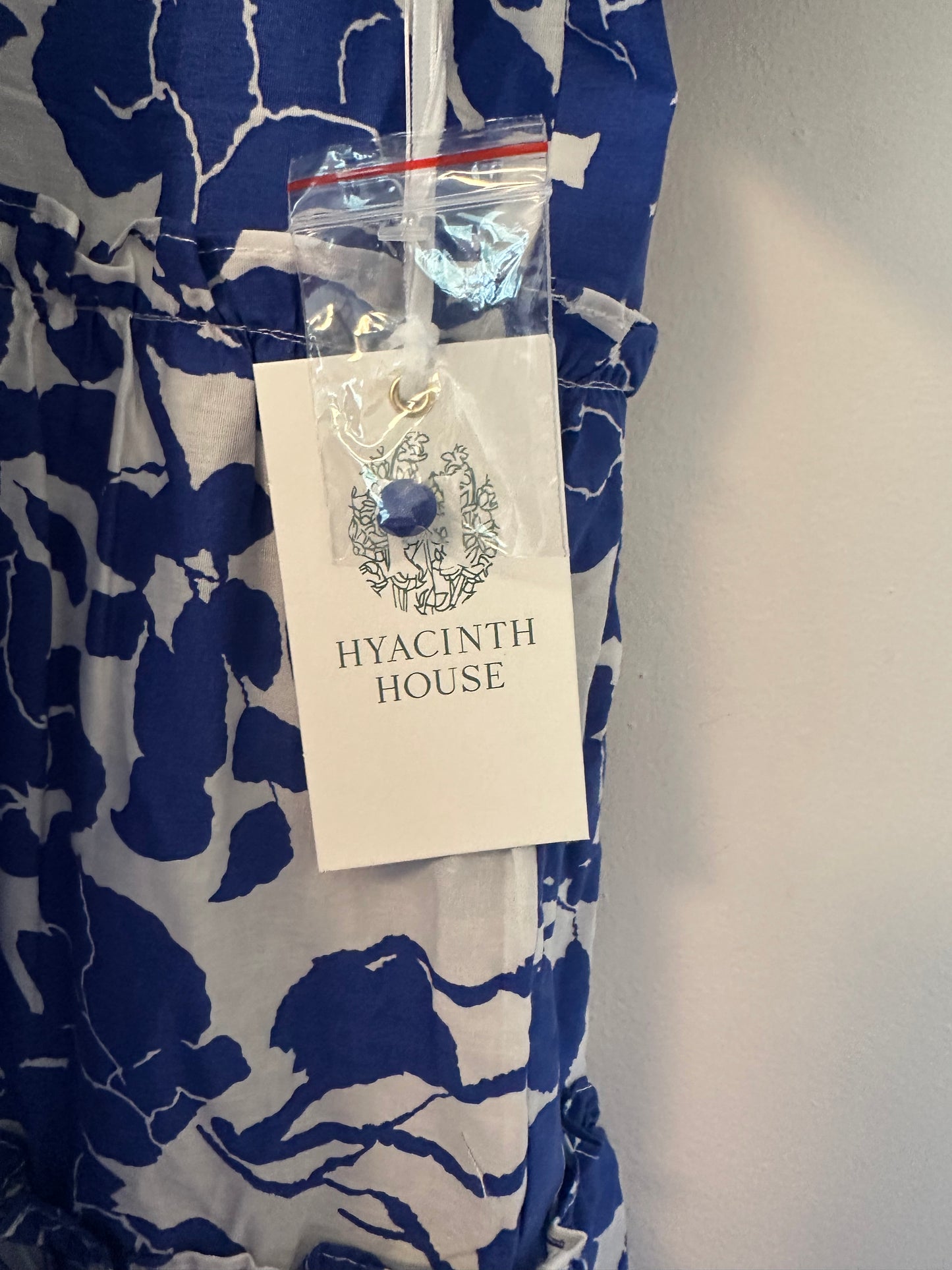 NWT Tuckernuck Hyacinth House Blue & White Floral Thea Mini Dress Size Medium