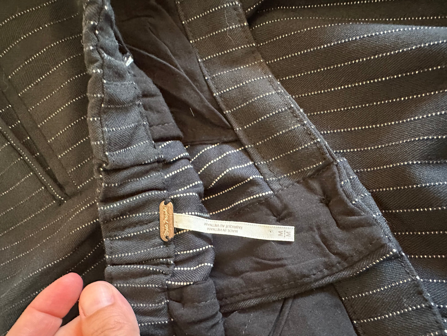 Free People x Revolve Tyler Trouser in Black Combo Size Medium