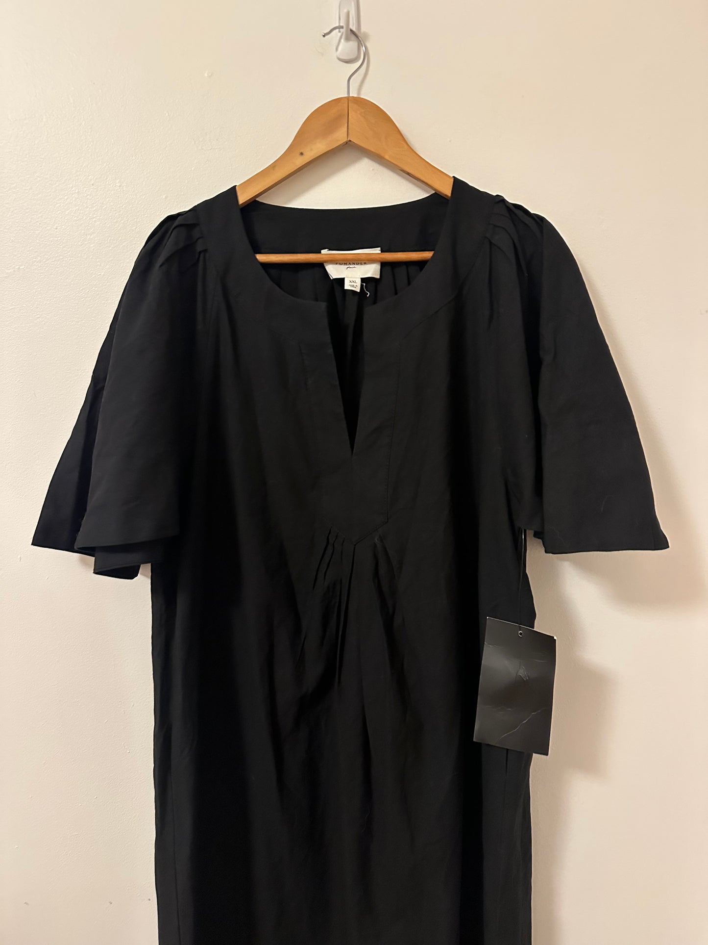 NWT Pomander Tuckernuck Place Black Finley Flutter Sleeve Maxi Dress | Size XXL