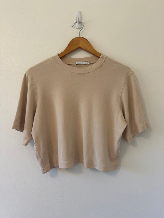 Michael Stars Neutral Beige Women's Cropped Top - One Size