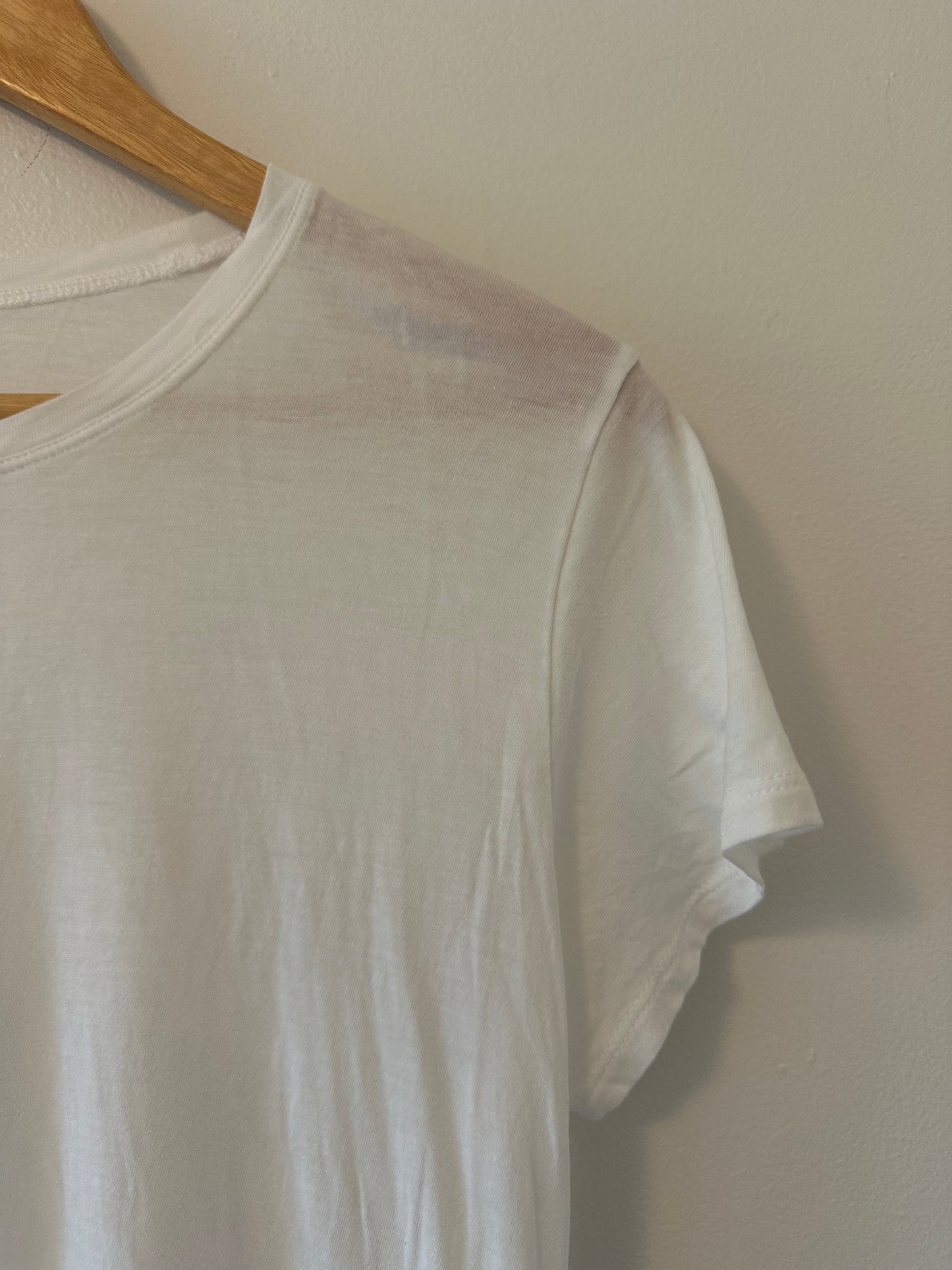 Vince White Pima Cotton and Modal Short Sleeve T-Shirt - Size Large