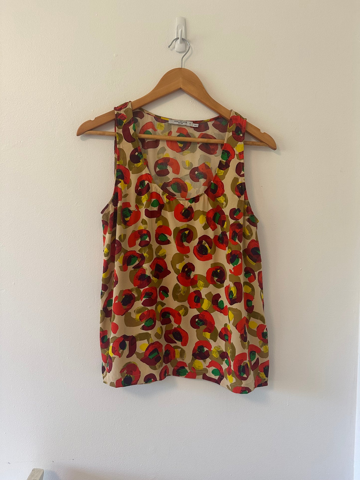 M.M. LaFleur New York Poppy Floral Tank Top - Size Medium
