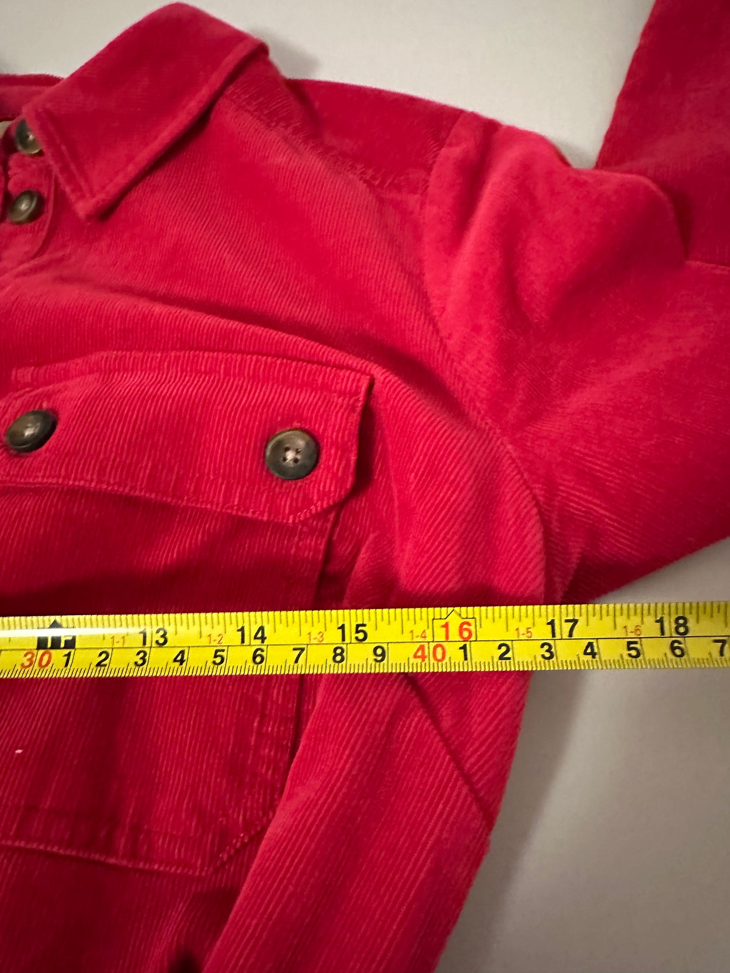 Boden Clara Corduroy Red Long Sleeve Belted Midi Dress | Size 10