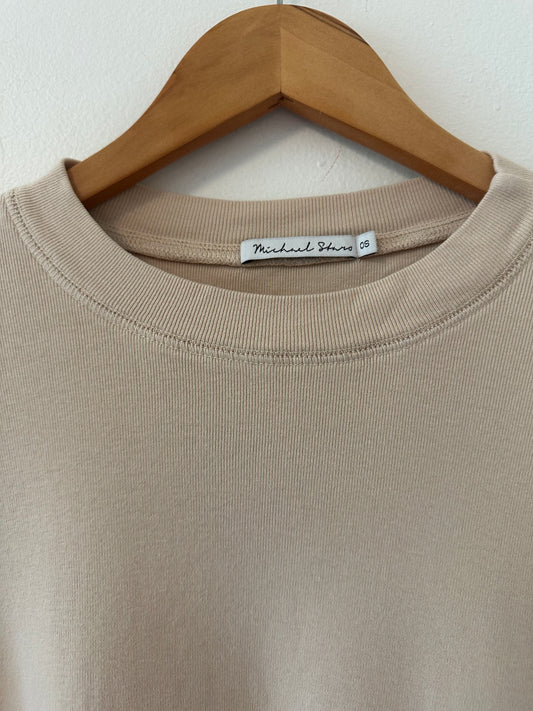 Michael Stars Neutral Beige Women's Cropped Top - One Size
